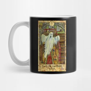 Two Of Swords. Major Arcana Tarot Card. Mug